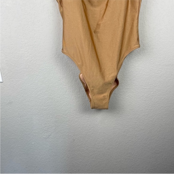 J.Crew Shiny Squareneck One Piece Swimsuit Liquid Bronze Women’s Size 14 - Picture 5 of 8